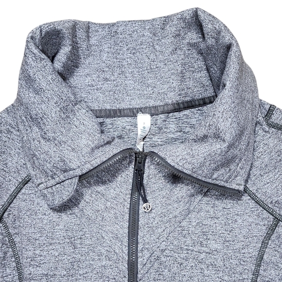 Lululemom Be Present Zip Jacket Size 2 Heathered Slate Grey Casual Athleisure - Picture 8 of 11
